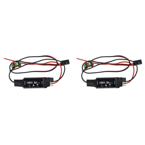 2X UBEC 5A V2 Air High Voltage Regulator Module 2-8S 5V 6V 7.4V 5A Adjustable BEC for Crawler 1