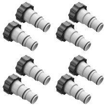 8 Stück Ersatz-Schlauchadapter für Oberirdische -Schwimmbecken, 1,5 Bis 1,25 Zoll Schlauchadapter für Gewindepumpen