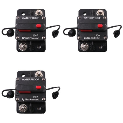 3X 12-48V  Zekering Reset Waterdicht 150A AMP voor Auto Boot Auto