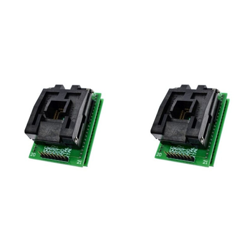 2X TQFP44 to DIP40 Burning Socket Chip Programmer TQFP44 Adapter Socket Dip40 Qfp44 ATMEGA16