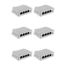 1 to 3 Port PoE Extender Passive Cascadable IEEE802.3Af for IP Port Transmission Extender for POE NVR IP (6Pcs)