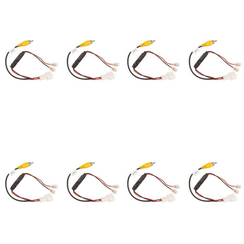 8Pcs 4 Pin Car Reverse Camera Retention Wiring Harness Cable Plug Adapter Connector Fit for