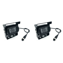 2X Waterproof 18 LED Car Rear View Reversing Parking Backup Camera IR Night Vision for 12V 24V Bus(B)