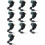 10X E-Bike Lgnition Lock Key Thumb Throttle Voltmeter Digital Voltage Display  3Pin for  M4  M365 1
