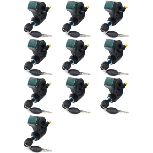 10X E-Bike Lgnition Lock Key Thumb Throttle Voltmeter Digital Voltage Display  3Pin for  M4  M365