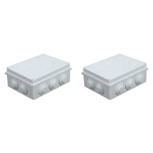 2X IP65 Waterproof Junction Box ABS Plastic Dustproof Universal Electrical Enclosure Outdoor & Indoor Project Box