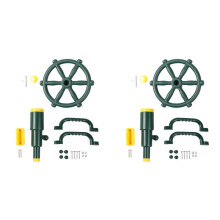 2X Playground Accessories for Kids Outdoor Playset Kids Pirate Telescope, Steering Wheel, Playground Equipment- Backyard