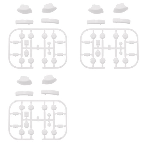 3X White Replacement Buttons for    Model Full Set with Installation Tools 1