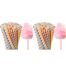 400 Pieces Cotton Candy Cones,Cotton Candy Sticks 11.8 Inch -Bright Random Colors, Candy Making - Prevents Sticky Hands
