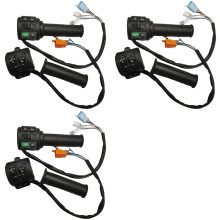 6X Electric Bike Throttle+ Assembly with Integrated Controls and Brake Light Off/Gears/Turning Handlebar