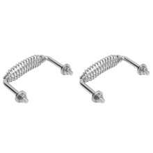 2pcs 5-3/8 Inch Spring Handle with 1/2 Inch Seet Rod for BBQ Grills, Wood Stoves Sturdy and Heavy Duty
