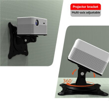 2X Multi Functional Projector Gimbal Desktop Bracket Lifting Bracket Wall Mounted Bracket 360 Degree Rotating Black