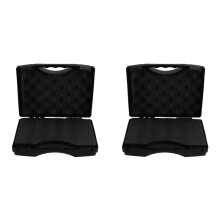 2X Microphone Storage Box Home Recording Equipment Case Carrying Holder Electronics Pouch Travel