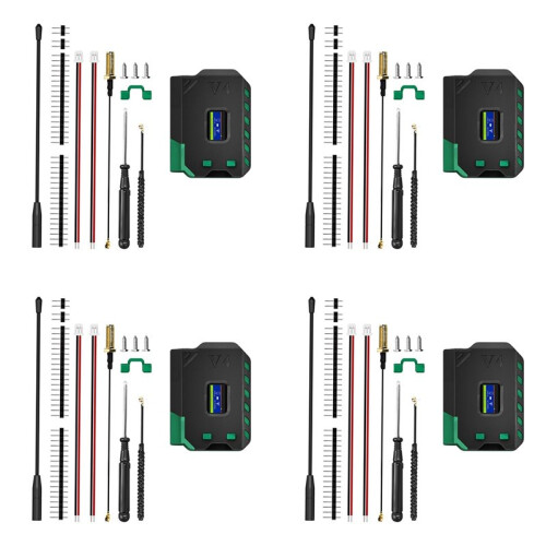 4X Heltec V4 Meshtastic WiFi LoRa 32 Dev-Board Case Set with Soft Antenna ESP32 SX1262 Solar Powered BLE Low Power