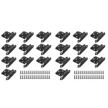 20X Doors Hinges 10pcs Cabinet Drawer Hardware Heavy-Duty Overlay Reused Self-Closing W/ Screws Cold-Rolled Steel