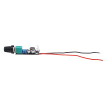 2X DC5V 12V Adjustable PWM Fan Speed Controller+Knob 2/3 Wire Fan Speed Governor Noise Reduction Can Be Shut Down