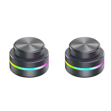 2X Dual Knob Keyboard with RGB Lights Reverse Direction Knob Single-Button Keyboard Customizable Volume Knob