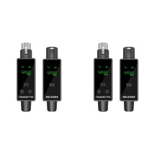 2X NEW 2.4G XLR Adapter Wireless Microphone Transmitter and Receiver System for Dynamic Microphones, Guitars