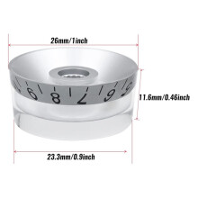 16Pcs Volume Tone Speed Control Knobs for LP Style Bass Electric Guitar Parts, Transparent Silver