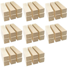 48 Piezas de Bloques de Talla de Tilo para Principiantes en Madera Kit de Pasatiempo de Talla DIY Tallado en Madera