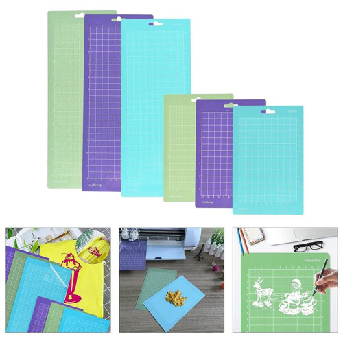 12 Peças Tapete de Corte para Plotter de Corte Super Grip 6,5x4,5 Polegadas e 12x4,5 Polegadas Tapete de Corte para Artesanato 2