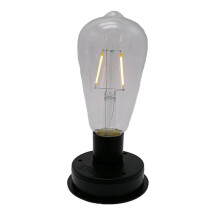4Pc Solaire LED Ampoule à Filament de Tungstène Lampe 2800K Capteurs de Lumière Automatique Clôture Veilleuses pour Lampe de Jardin (7Cm)