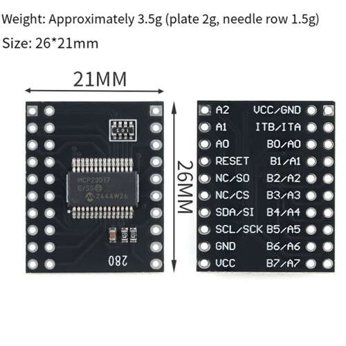 10pcs MCP23017 Serial Interface Module Bidirectional 16-Bit I/O Expander Pins I2C IIC Serial Port I2C to I/O Port Module 2