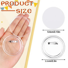60Pack 58mm Clear Button Pins Acrylic Design Button Badge Clear Picture Buttons Badges Kit for DIY Crafts3