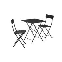 IKEA SUNDSÖ Table & 2 Folding Chairs 65x65 cm