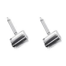 2X Freeze Drying Pin Roller for Blueberries Stainless Steel Honey Uncapping Roller Pizza Tool Dough Punch