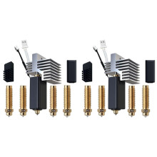 2X for Centauri Carbon Hotend,0.2mm,0.4mm,0.6mm,0.8mm Hardened Steel Brass Nozzle,with Heat Sink