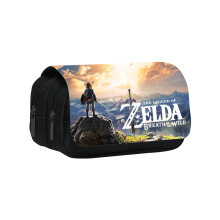 (Silver) The Legend Of Zelda Printed Nylon Storage Bag Compartments Spacious With