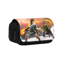 (Gold) The Legend Of Zelda Printed Nylon Storage Bag Compartments Spacious With