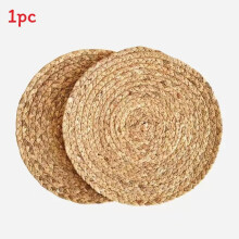 (Gourd Braid,38CM)Hanrafted Woven Insulator Bamboo Table Coaster Set With Insulation For Use Home