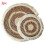 (Color Block,25CM)Hanrafted Woven Insulator Bamboo Table Coaster Set With Insulation For Use Home 1