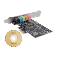 PCI-E 5.1 Desktop Built-in Sound Card 3D Games Music Digital Sound Card 24Bit Stereo Field with Reverb Support Win7