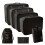 7pcs Set Portable Luggage Travel Storage Bags for Efficient Clothes Sorting Black 1