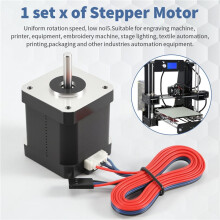 1Pcs Nema 17 Stepper Motor 48Mm Nema17 Motor 42Bygh 2A 4-Lead ( 17Hs8401 ) Motor 1M Cable for 3D Printer Cnc Motor