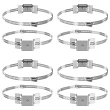 8x Support de Montage Réglable pour Panneaux de Taille, 4 à 15 Pouces, Support de Montage pour Panneau de Rue en Métal pour Chauffe-Eau.