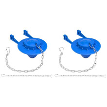 2SET Universele Toiletklep Vervangingsset 2 Inch Toilettankklep met 4 RVS Kettingen Vervanging