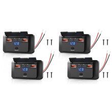 4 Pack 108W 12V USB Outlet Panel,Dual PD 36W & Dual QC3.0 18W RV USB Outlet, for Car, RV, Truck, Boat, Bus, Marine, ATV
