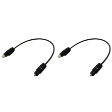 2X Cable Óptico Superfino de 0,2 M, Cable de Fibra Óptica para Audio Digital, Cable Toslink SPDIF de PVC para Reproductor de DVD, VCR y CD.
