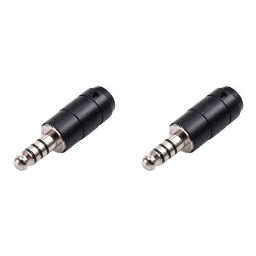 2X Replacement Helicopter Headset Plug Adapter U-174/U Assemble Type for  David Clark Helicopter Headset Black