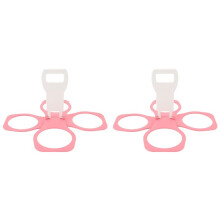2X Foldable Cup Holder - 4-Hole Capacity Beverage Tray, Reusable, Portable Cup Holder, Hand-Held Cup Holder