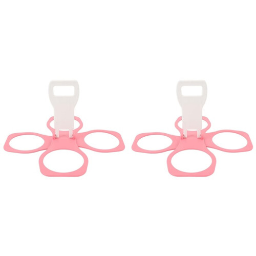 2X Foldable Cup Holder - 4-Hole Capacity Beverage Tray, Reusable, Portable Cup Holder, Hand-Held Cup Holder