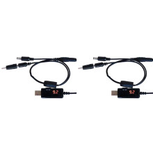 2X 9/12V-1 to 2 Power Bank Step- Cable 9V/12V Power Supply Cable 9V/12V Step- Cable Power Bank to Router Power Cable