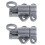 2 Set Self-Closing Aluminum Door Bolt - Silver Gray, Automatic Locking Mechanism, Easy Installation, Universal Fit 1