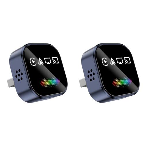 2X Wireless CarPlay 4in1 AI  Box Airplay/Mirror Link/Android Auto/Carplay USB Dongle Adapter B