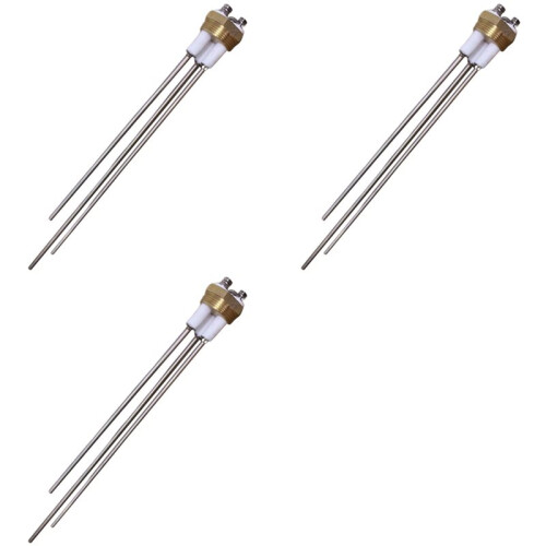 3X Sonda de Sensor de Nível de Água de Alta Temperatura de 1,3 Polegadas com Três Polos, Eletrodo de Metal para Peças de Caldeiras A