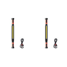 2X Tragbare LED-Arbeitsleuchte, Wiederaufladbare Taschenlampe, 2000 MAh COB, Outdoor-Campinglampe, Magnethaken, LED-Scheinwerfer für Autoreparaturen